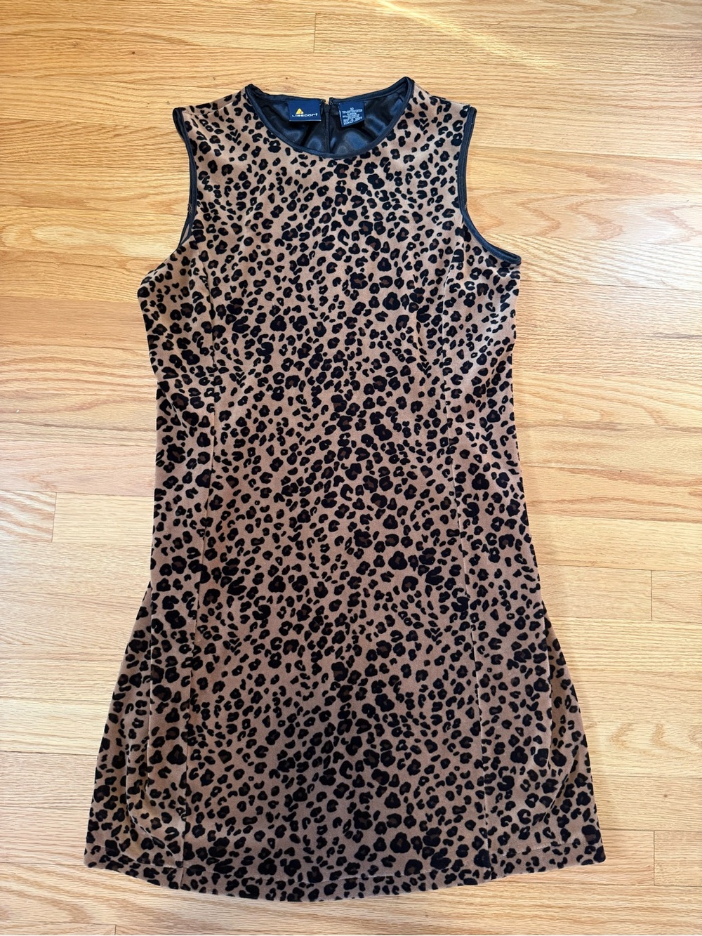 Velour leopard print dress